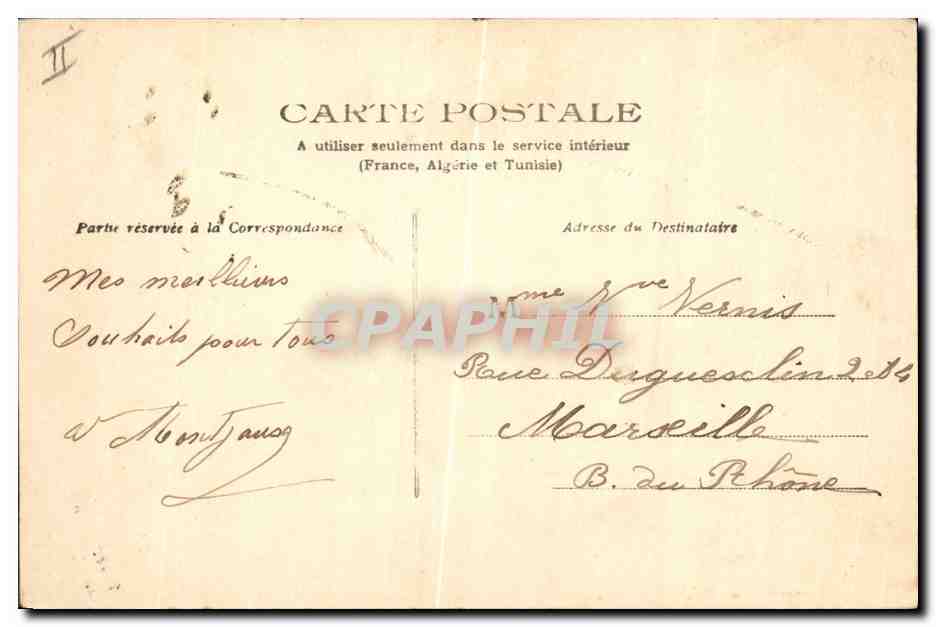 CPA Fantaisie Fleurs  — Rückseite
