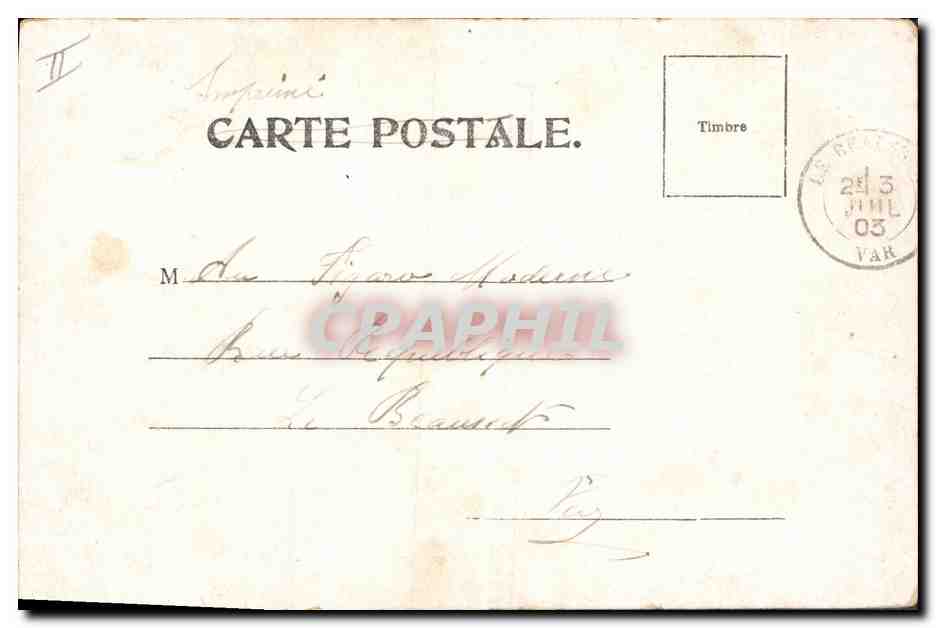 CPA Fantaisie Fleurs  — Rückseite