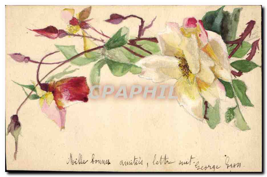 CPA Fantaisie Fleurs 