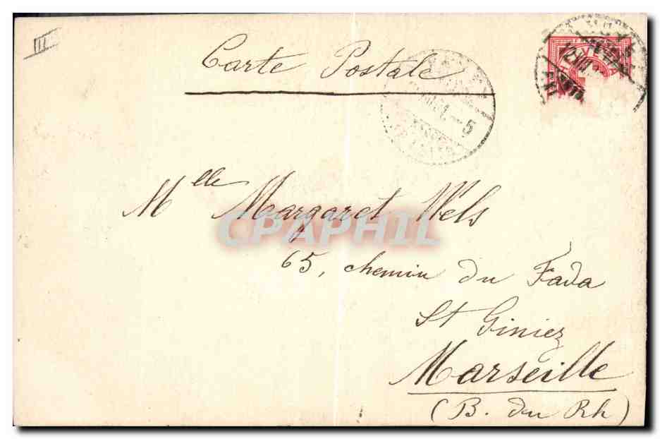 CPA Fantaisie Fleurs  — Verso