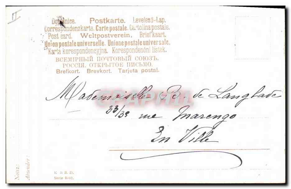 CPA Fantaisie Fleurs  — Back