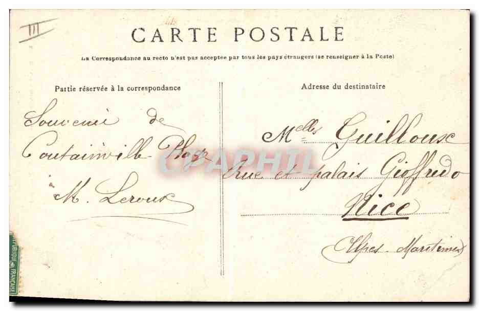 CPA Phare de Senequet Coutainville — Rückseite