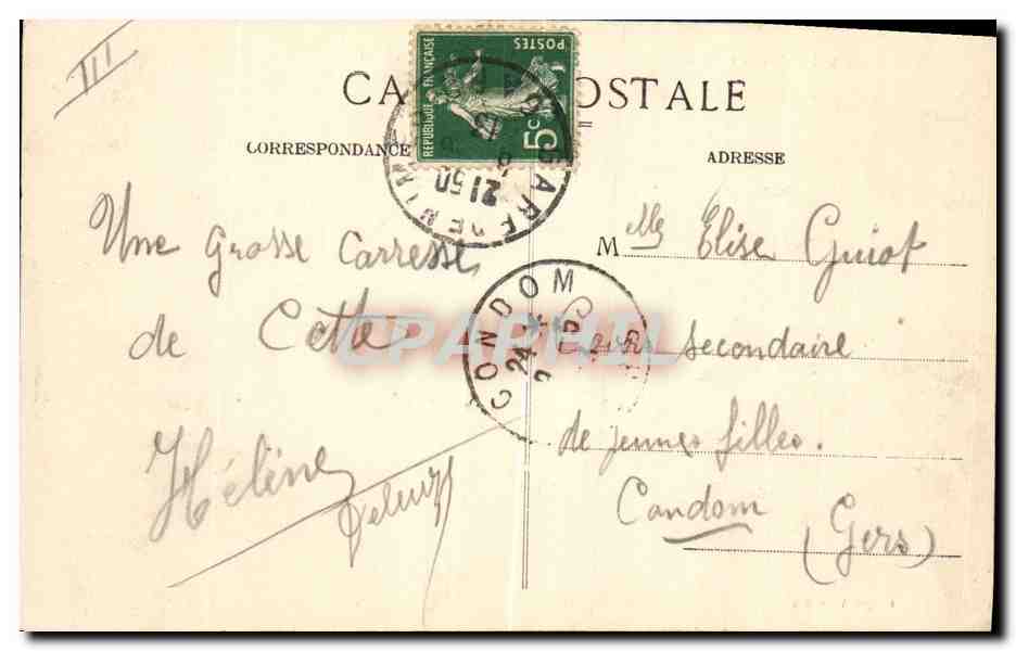 CPA Phare Saint Louis Bassins au Petrole Entree du port Cette — Rückseite