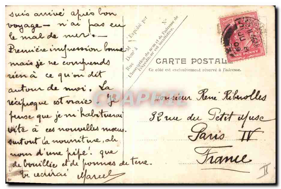 Dieppe — Le Phare d'Ailly — V.P. Paris, No. 13 — Reverso