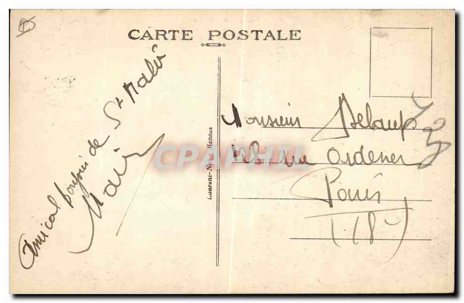 CPA Phare Rade de Saint Malo Le phare du jardin — Rückseite