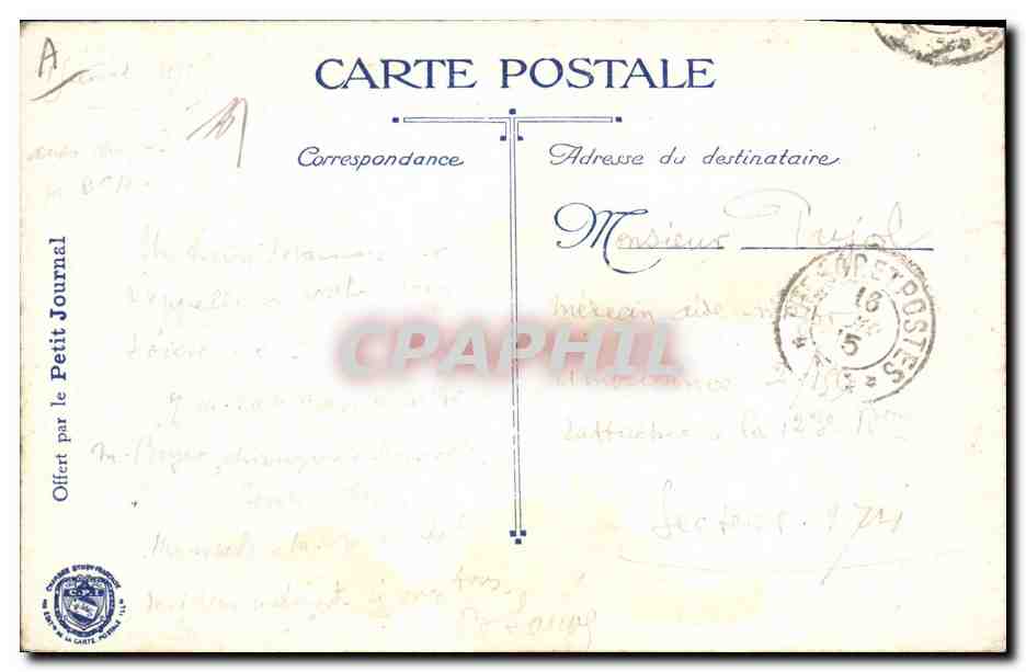 CPA Militaria Castelnau Joffre Pau  — Verso