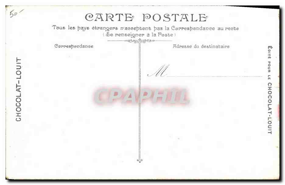 Infanterie. Tambours et clairons, exercice d'ensemble — série 5604 — éditée pour le Chocolat-Louit — Rückseite