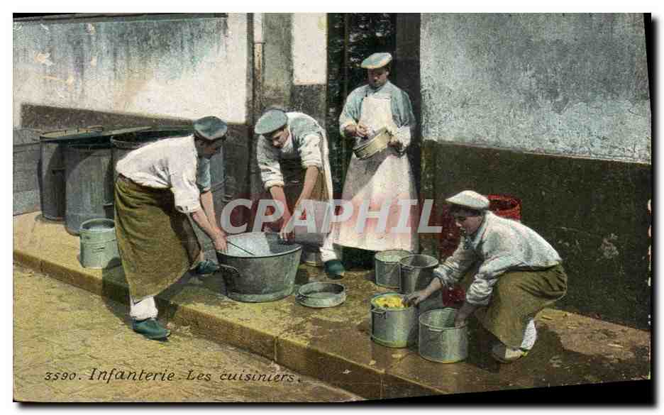 CPA Militaria Infanterie Les cuisiniers 