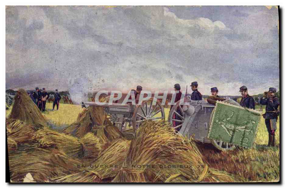 CPA Militaria Notre glorieux 75 Canon 