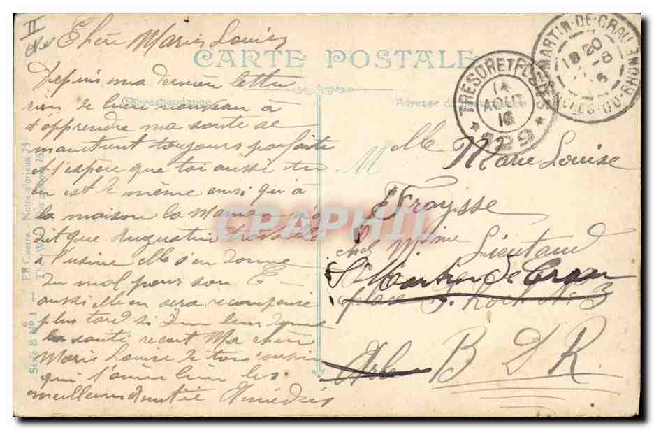 CPA Militaria Notre glorieux 75 Canon  — Rückseite