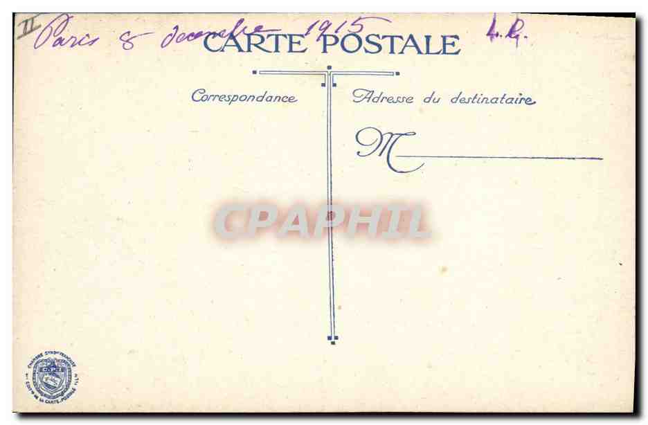 CPA Militaria Malines  — Rückseite