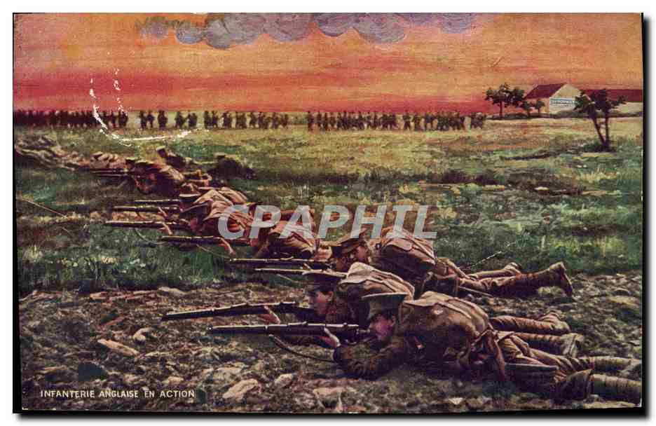 Infanterie anglaise en action — édition Dubonnet
