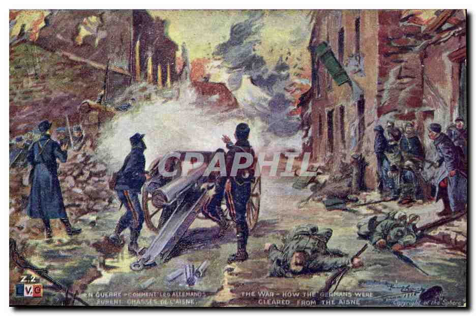 CPA Militaria Comment les allemands furent chasses de l'Aisne 
