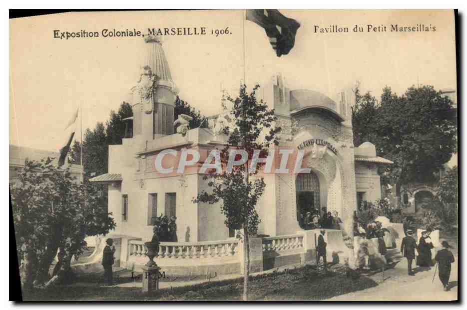 CPA Journaux Journal Exposition coloniale Marseille 1906 Pavillon du Petit Marseillais