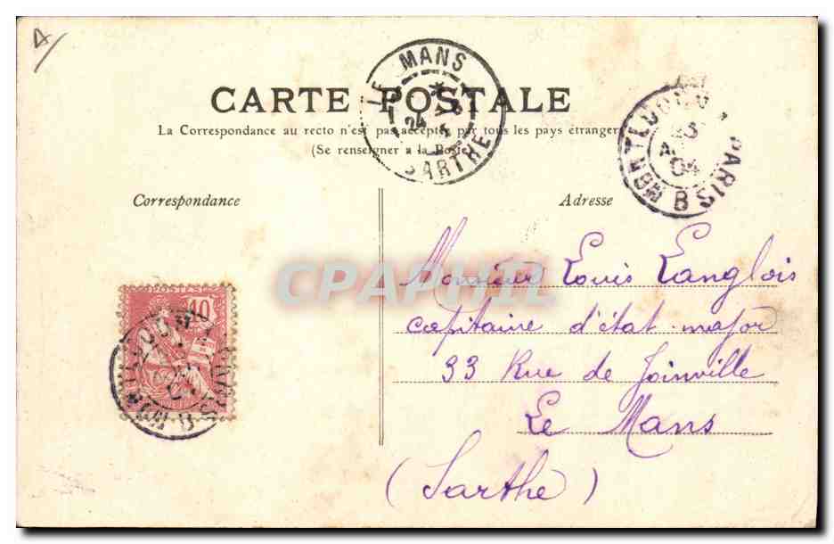 CPA Folklore Les chansons de Jean Rameau illustrees Jeune fille Berrichonne  — Verso