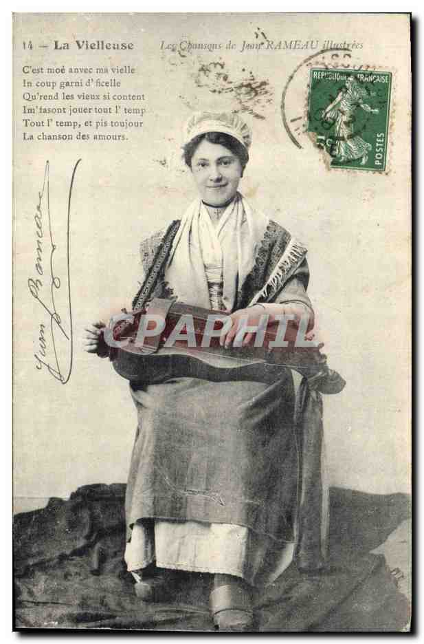 CPA Folklore Les chansons de Jean Rameau illustrees La Vieilleuse