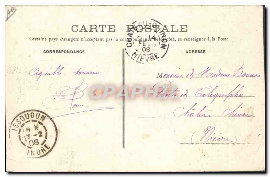 CPA Folklore Les chansons de Jean Rameau illustrees La Vieilleuse — Verso