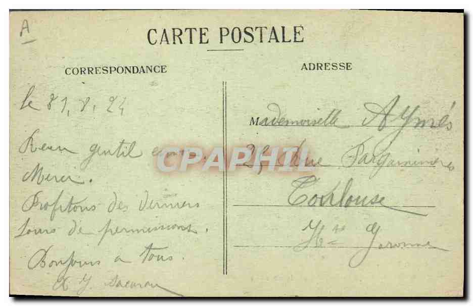 CPA Folklore Les chansons de Jean Rameau illustrees La jeunesse — Verso