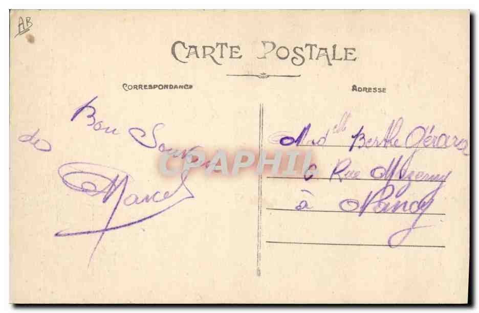 CPA Folklore Les chansons de Jean Rameau illustrees Les accordailles — Verso