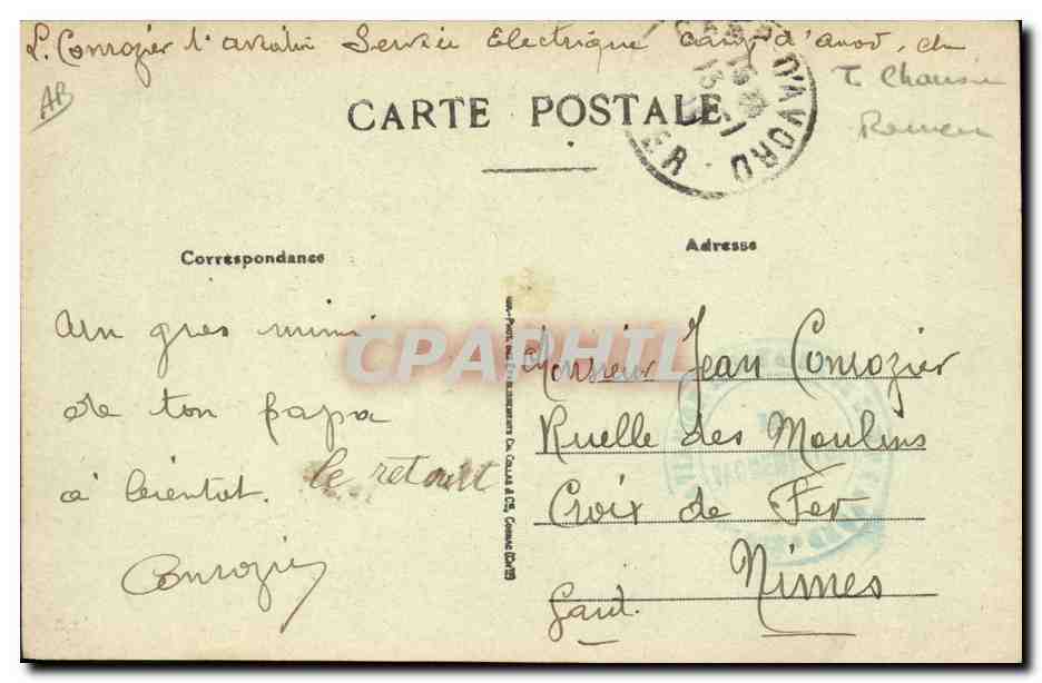 CPA Folklore Les chansons de Jean Rameau illustrees Les accordailles — Verso