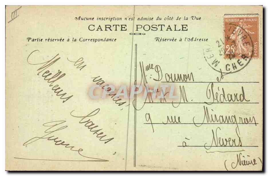 CPA Folklore Les chansons de Jean Rameau illustrees La Charibaude — Verso