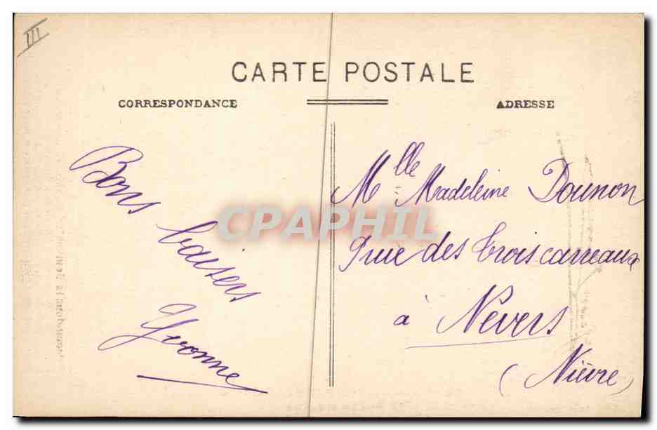 CPA Folklore Les chansons de Jean Rameau illustrees Les Accordailles — Verso