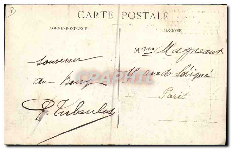 CPA Folklore Les chansons de Jean Rameau illustrees Le contrat — Verso