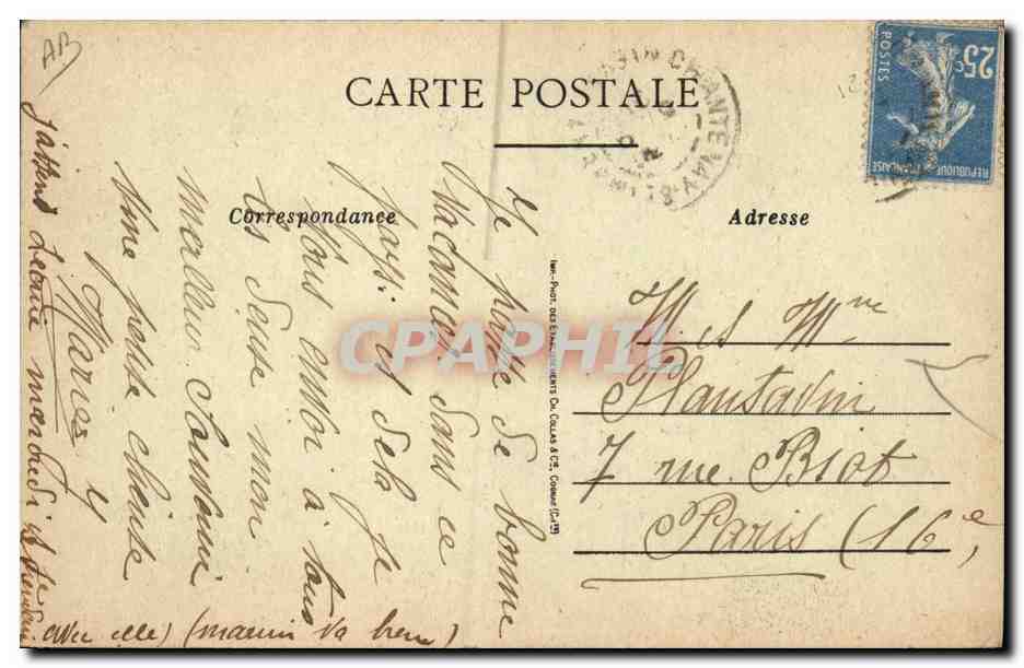 CPA Folklore Les chansons de Jean Rameau illustrees La courte paille — Verso