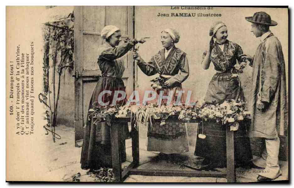 CPA Folklore Les chansons de Jean Rameau illustrees Derange tout !