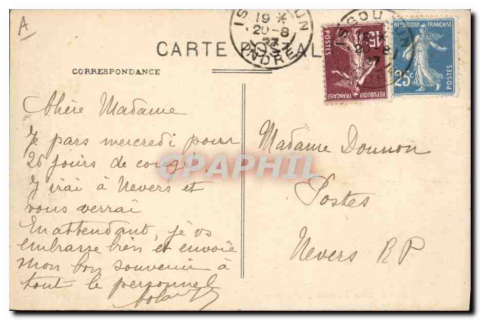 CPA Folklore Les chansons de Jean Rameau illustrees En route au pays du Berry — Verso