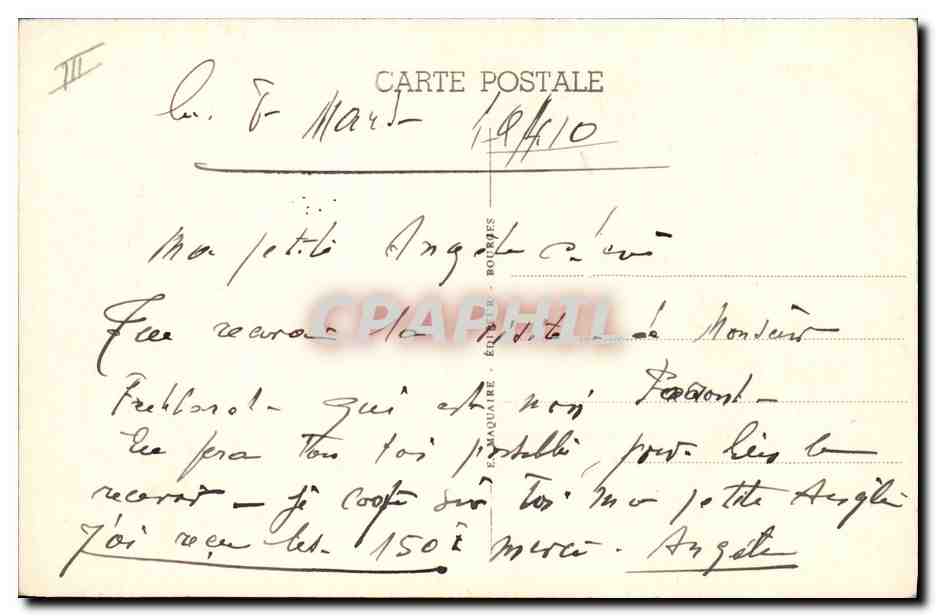 CPA Folklore Les chansons de Jean Rameau illustrees Jeanneton — Verso