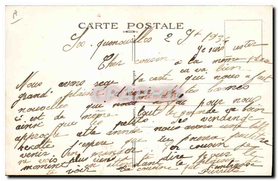 CPA Folklore Les chansons de Jean Rameau illustrees Le gue — Verso