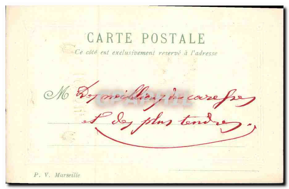 CPA Fantaisie Fleurs Annee 1904 — Rückseite