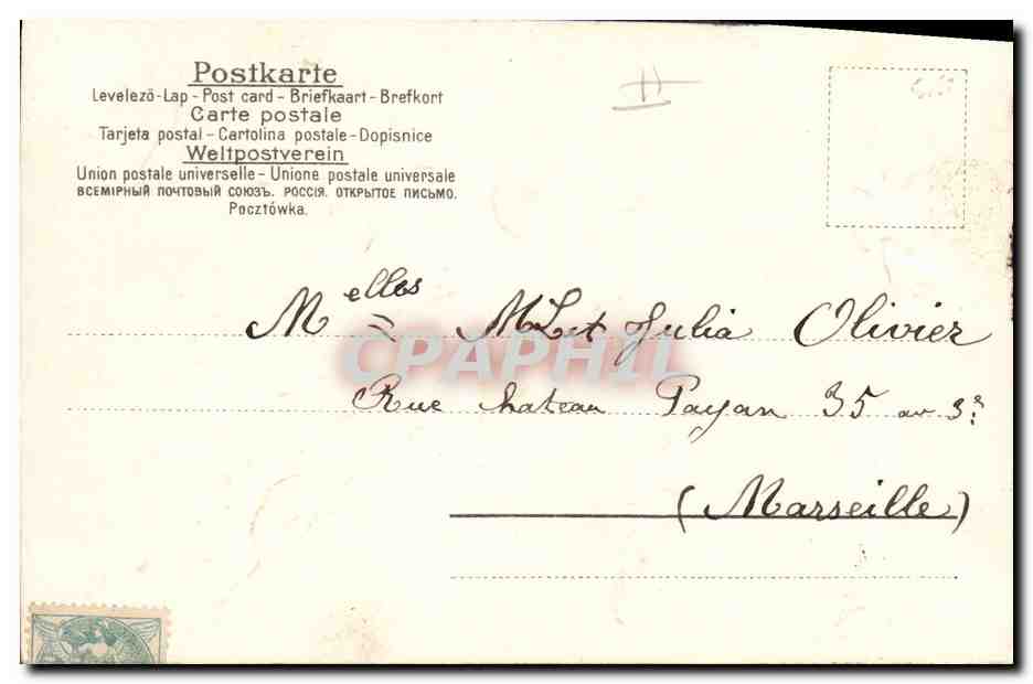 CPA Fantaisie Fleurs  — Verso
