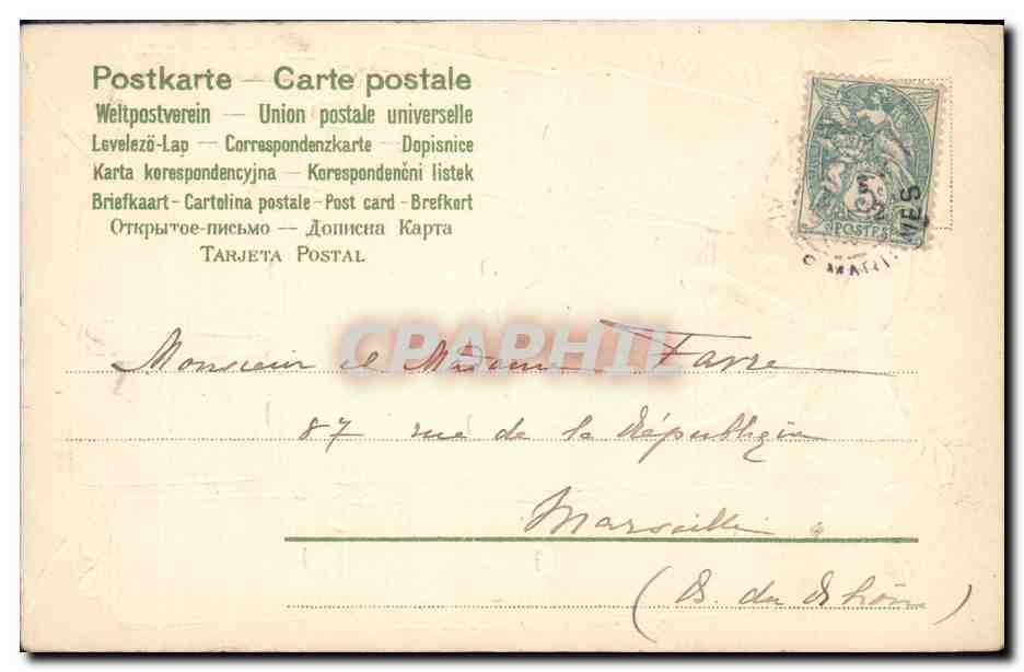 Calendario 1905 — Auguri — Editore non identificato — Verso