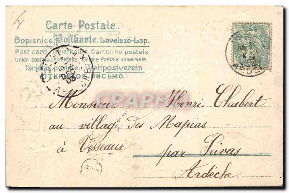 CPA Fantaisie Fleurs Colombes — Verso