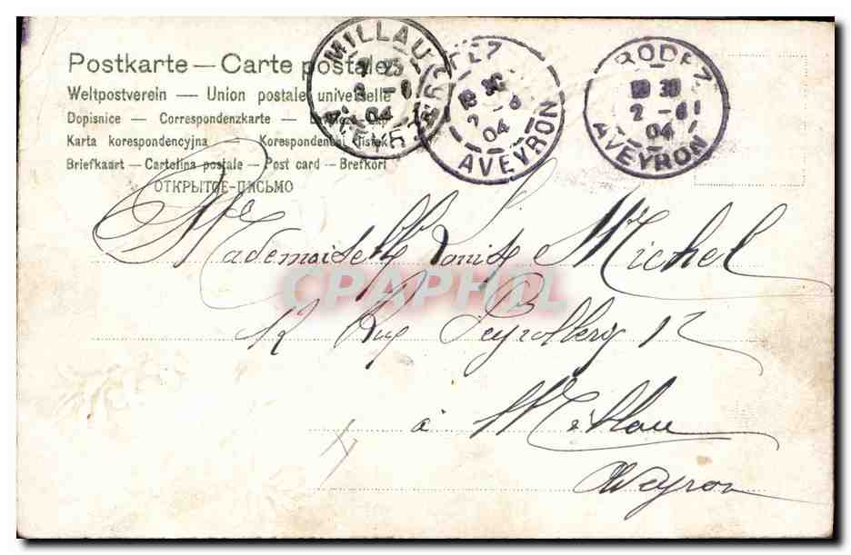 CPA Fantaisie Fleurs  — Rückseite