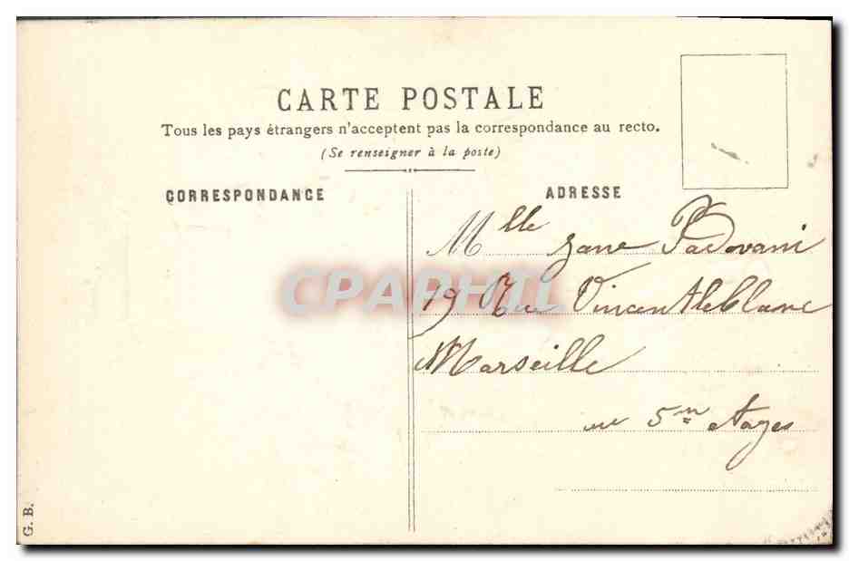 CPA Fantaisie Fleurs  — Verso