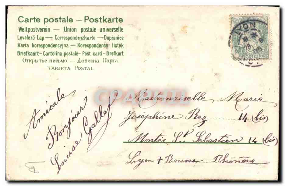 CPA Fantaisie Fleurs  — Back