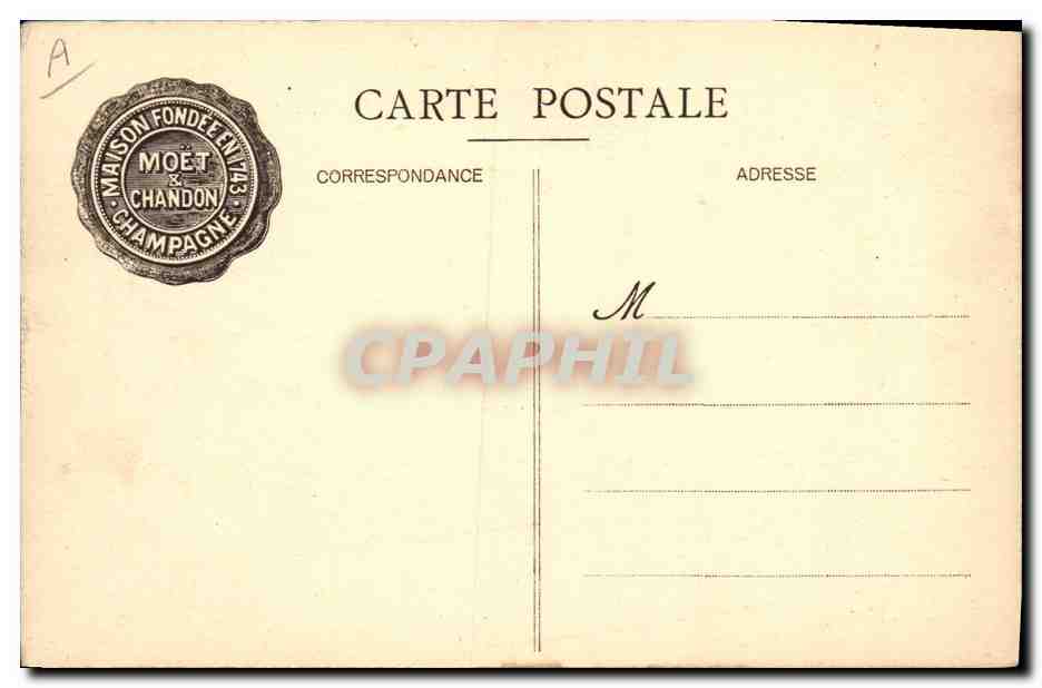 Moët et Chandon — Mise en masses après Remuage — Phot. Em. Choque, Imp.-Edit. Epernay — Reverso