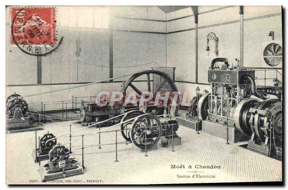 Station d'Électricité Moët & Chandon — Epernay — Phot. De Chouque, Imp.-Édit., Epernay