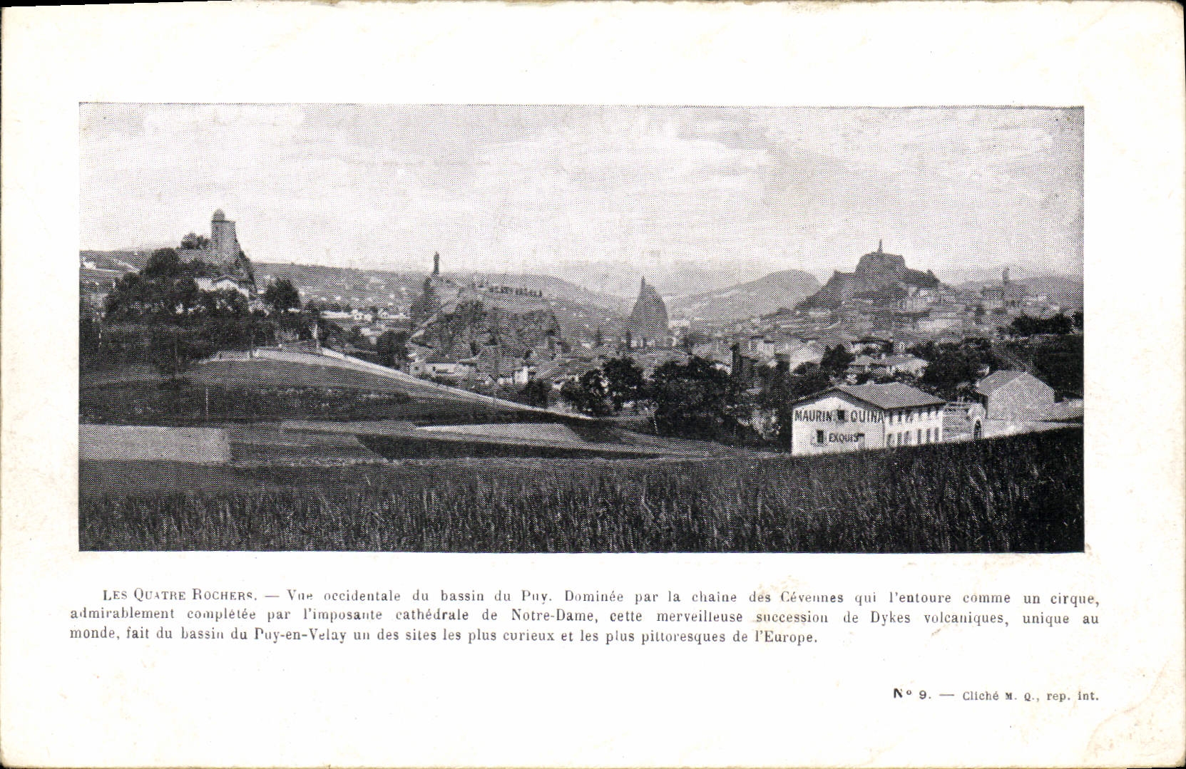 CPA Publicite Les quatre rochers Maurin Quina Boulevard Gambetta Le Puy