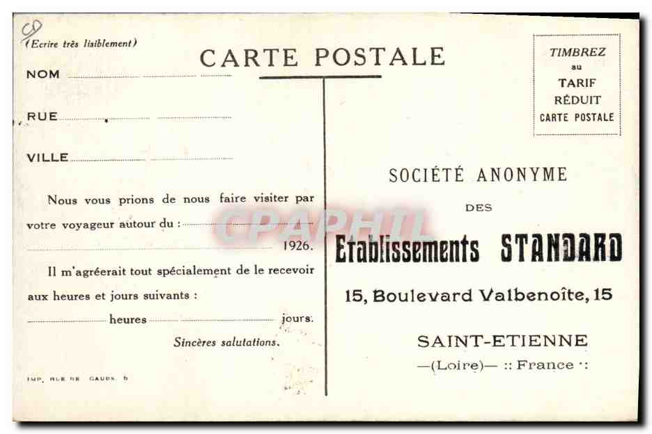 CPA Publicite La bretelle Parisiana  — Rückseite