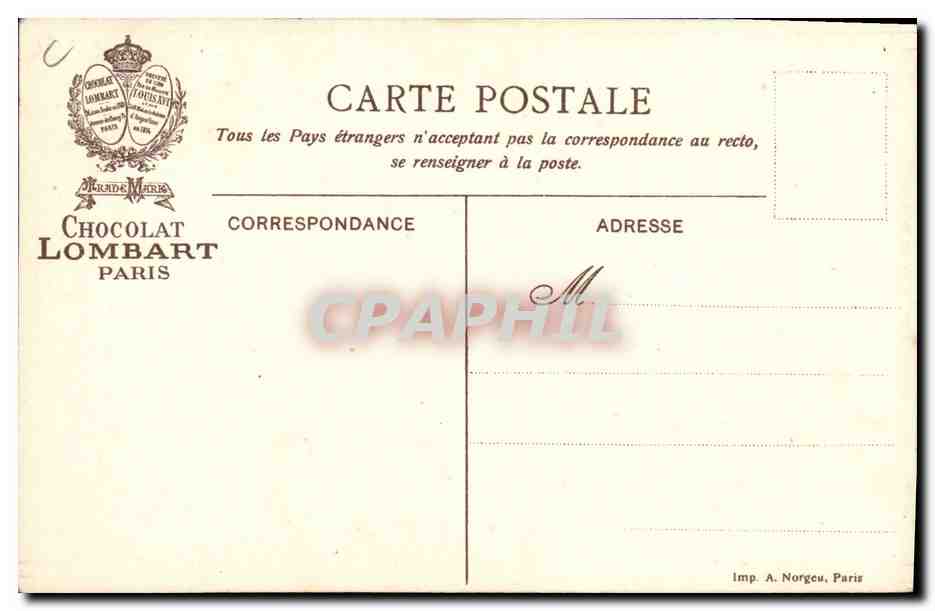 La Verrerie — Les Arts du Feu — Chocolat Lombart — Verso