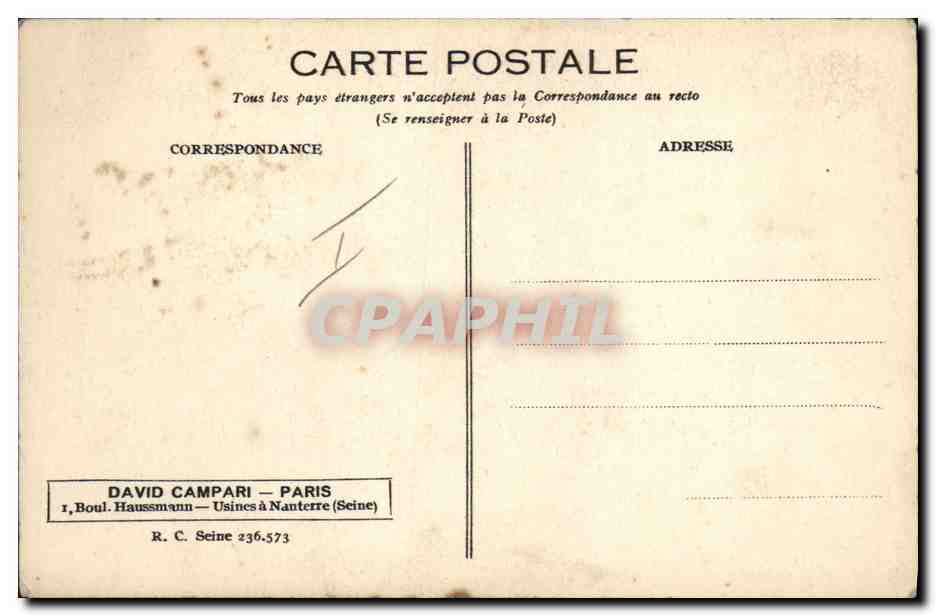 CPA Publicite Dolly Davis David Campari Paris  — Rückseite