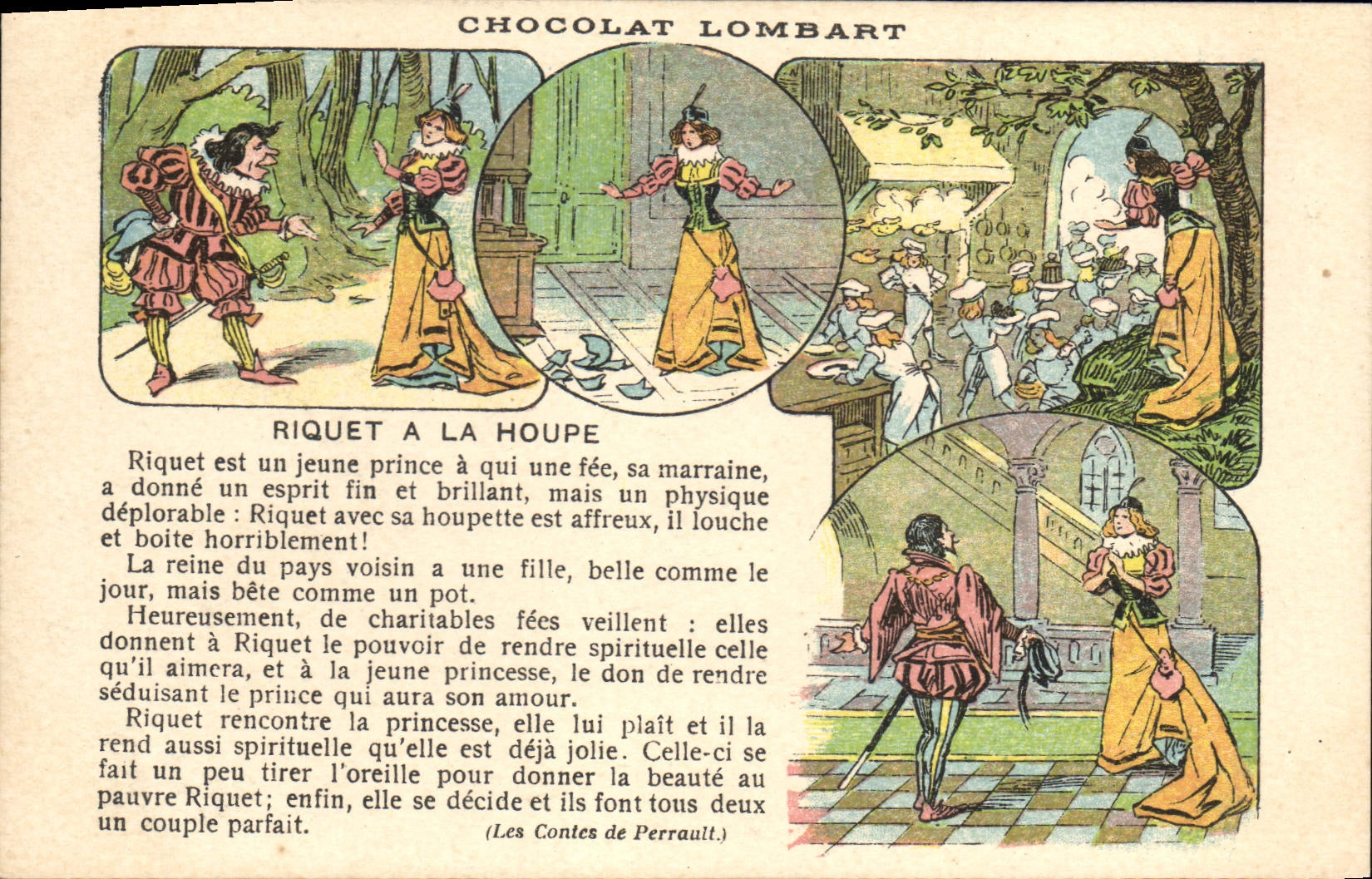 CPA Publicite Chocolat Lombart Riquet a la houpe 