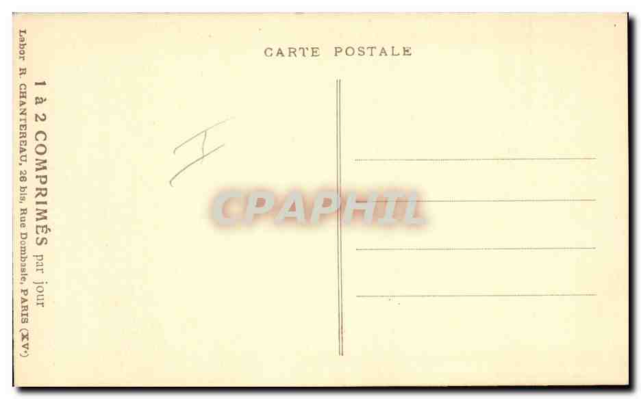 CPA Publicite Mucinum Laxatif doux reeducateur intestinal De Chasteauneuf Neige Salon 1931 Chantereau — Rückseite