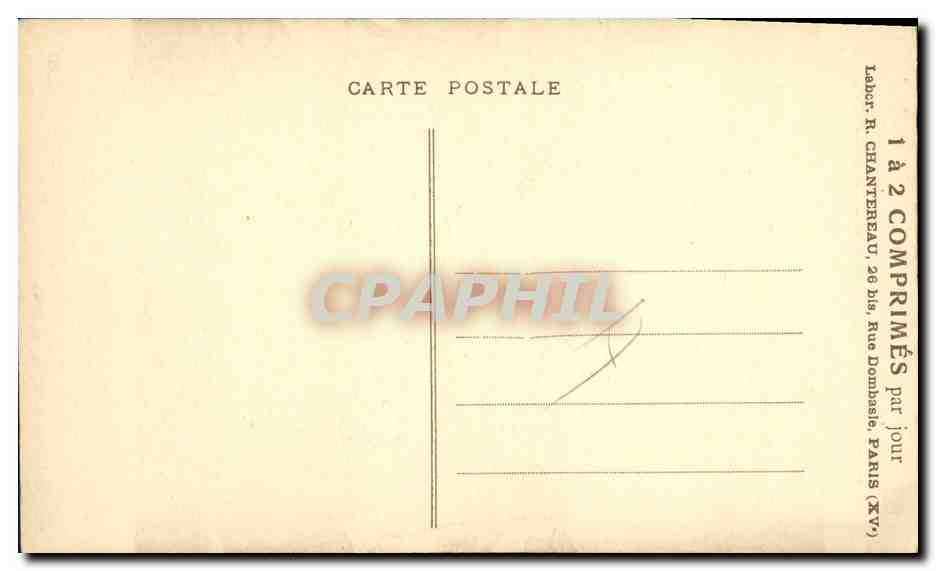 CPA Publicite Mucinum Laxatif doux reeducateur intestinal Balmigere Place du marche a Antibes Salon 1931 Chantereau — Verso