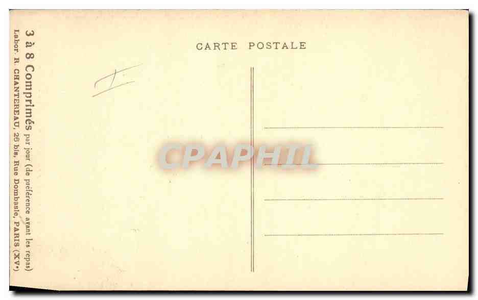 CPA Publicite Sympathyl Laxatif doux reeducateur intestinal Choquet Antonio et son ane Salon 1931 Chantereau — Verso
