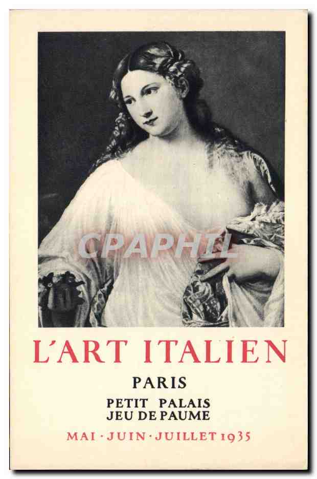 CPA Publicite L'Art italien Paris Petit Palais Jeu de Paume 1935